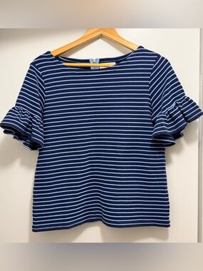 STS Women's Navy & Light Blue Striped Short Sleeve Tee